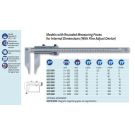 Tesa 00510641 Vernier caliper 0-500mm Res .02mm with rounded measuring faces for internal dimensions (with Fine adjust)