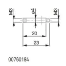Tesa 00760184 - Extension M3, L 20 mm