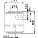 Tesa 00760255 Inserts holder Ø 6 mm, radial, L = 19,17 mm, for M1,4 and M2,5 inserts