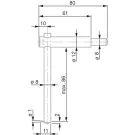 TESA 0071684818 Ball Tip Probe, Steel, Ø1 mm, Adjustable Shank for Depth Measurement, 80 mm Insert Length