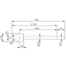 Tesa Probe insert with cone-shaped measuring face in hardened steel for Ø 5 ÷ 20 mm