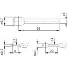 TESA 00760068 Barrel-Shaped Probe, Tungsten Carbide, Ø9.7 mm, 55 mm Insert Length