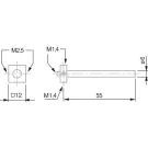 TESA 00760096 Star Shaped Probe Insert Holder for Probe M1.4 and M2.5, 55 mm Length