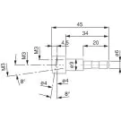 TESA 00760177 Probe Insert Holder Ø6 mm for M3 probe, 45 mm Length