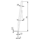Tesa 00760178 probe with shank, steel, 8 degree angle, 78 mm insert length