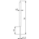 TESA 00760179 Probe with shank, steel, 76 mm Insert length