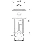 tesa 00760198 Radial probe holder for probe inserts with a 4mm Diameter