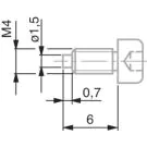 TESA 02611013 VKD clamping screw for Axial Probe, M4