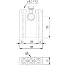 TESA 02660048 VDE 28 probe holder, Ø 8 mm Diameter
