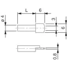 TESA 02660067 Probe Inserts with a Flat Rectangular Face, Length 12mm, Ø 4 mm Mounting Shaft for FMS Probes