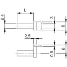 TESA 02660069 Probe Inserts with a Flat Rectangular Face, length 25mm, Ø 4 mm Mounting Shaft for FMS Probes