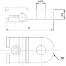 TESA 03240100 fixing bracket with dovetail clamp & cylindrical bore for GT 31 Lever Probe
