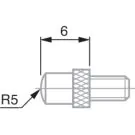 TESA 03510102 Spherical Measuring Insert, R = 5 mm, L = 6 mm, carbide