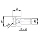 TESA 03510103 Insert with Hemispherical Face, M2 Thread 