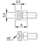 TESA 03510502 Insert with Cylindrical Measuring Face, Counter Nut for Radial Alignment