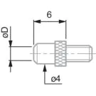 TESA 03510822 Insert with a Flat Measuring Face, Ø 3.4mm steel