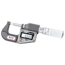 Starrett 3732MEXFL-25 Digital Outside Micrometer, Friction Thimble, Carbide Anvil, 0.001mm Res., 0-25mm/0-0.984" Range