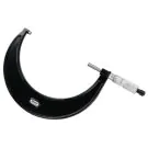 Starrett 436.1MXRL-150 Outside Micrometer features ratchet stop, lock nut and carbide face. 0.01mm Grad
