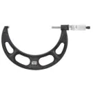 Starrett 436.1MXRL-175 Outside Micrometer features ratchet stop, lock nut and carbide face. 0.01mm Grad
