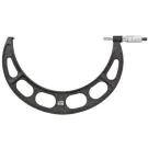 Starrett 436.1XRL-10 Outside Micrometer features a ratchet stop, lock nut, and carbide face. Range 9-10" .001" Grad