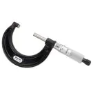 Starrett 436.1XRL-2 Outside Micrometer features ratchet stop, lock nut, and carbide face. Range 1-2" .001" Grad