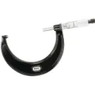 Starrett 436.1XRL-4 Outside Micrometer features ratchet stop, lock nut, and carbide face. Range 3-4", .001" Grad