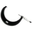 Starrett 436.1XRL-5 Outside Micrometer features ratchet stop, lock nut, and carbide face. Range 4-5" .001" Grad