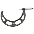 Starrett 436.1XRL-6 Outside Micrometer features ratchet stop, lock nut, and carbide face. Range 5-6" .001" Grad