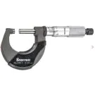 Starrett 444.1MXRL-25 Outside Micrometer range 0-25mm features ratchet stop, lock nut, and carbide face. .01mm Grad, 
