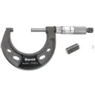 Starrett 444.1MXRL-50 Outside Micrometer range 25-50mm features ratchet stop, lock nut, and carbide face. .01mm Grad.