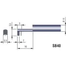 Tesa Rugosurf 10G & 20 SB40 Probe V-shape for cylinders >1mm Dia 06960039