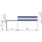 Tesa Rugosurf 90G Probe SB120S without skid  for grooves of depth < 15 mm 06960058