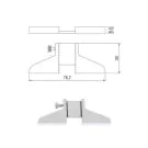 Tesa 00560055 depth measuring foot for caliper 