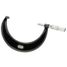 Starrett T436.1XFL-5 Outside Micrometer features 4-5" range, friction thimble, lock nut, carbide face, .0001" Grad