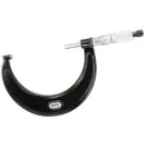 Starrett T436.1XRL-4 Outside Micrometer features 3-4" range, ratchet stop, lock nut, carbide face, .0001" Grad, 