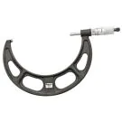 Starrett T436.1XRL-7 Outside Micrometer features ratchet stop, lock nut, and carbide face. .0001" Grad, Range 6-7"