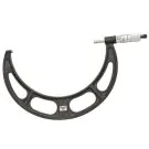 Starrett T436.1XRL-9 Outside Micrometer features ratchet stop, lock nut, and carbide face. .0001" Grad,  range 8-9"