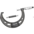 Starrett T444.1XRL-4 Outside Micrometer features ratchet stop, lock nut, and carbide face. .0001" Grad, range 3-4"