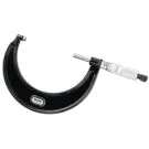 Starrett V436.1MXRL-100 Outside Micrometer range 75-100mm features ratchet stop, lock nut, and carbide face. 0.001mm Grad, Ratchet Stop, Lock Nut, Carbide Faces.