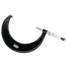 Starrett V436.1MXRL-125 Outside Micrometer range 100-125mm features ratchet stop, lock nut, and carbide face. 0.001mm Grad, Lock Nut, Carbide Faces.