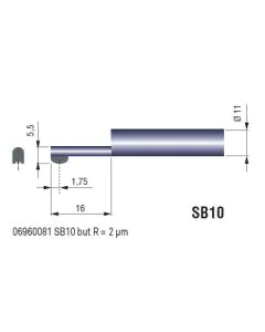 Tesa Rugosurf 10G & 20 SB10 Probe SB10 but with tip R = 2 μm 06960081