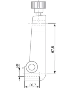 TESA 00760223 Probe Insert Holder for Probe Ø8 mm, 67.5 mm Height