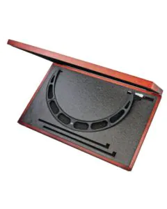 Starrett 436.1MXRLZ-525 Outside Micrometer features ratchet stop, lock nut and carbide face. 500-525mm, 0.01mm Grad
