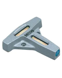 TESA 05331551 Crossed Spirit Levels – T Shaped Level, 2 vials; 0,3 mm/m, 80 x 65 mm