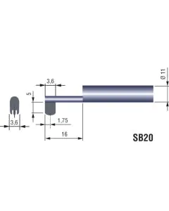 Tesa Rugosurf 10G & 20 SB20 Probe groove of depth <5mm 06960037