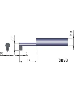 Tesa Rugosurf 10G & 20 SB50 Probe concave surfaces (measuring 90° with 10G) 06960040