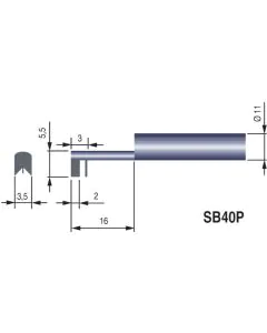 Tesa Rugosurf 90G Probe SB40P V-shape for cylinders with Ø > 1 mm 06960052