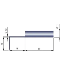 Tesa Rugosurf 90G Probe SB120S without skid  for grooves of depth < 15 mm 06960058