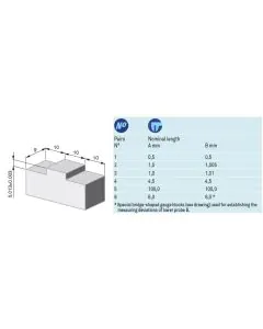 Tesa Gauge Blocks for the Calibration of Comparators UPC and UPD S59110489 set of 11 pieces with DAkks cert Uncert ±.000030mm