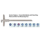 Tesa 00510175 vernier depth caliper - convertible model with Fixed Stop Plate and Short Cut Measuring Face 0-150mm